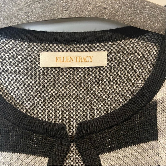 🐑 Ellen Tracey Merino wool blend one hook closure cardigan small - Picture 3 of 7
